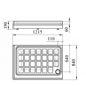 Душевой поддон RADOMIR Верчелли 1-11-0-2-0-012 120х80см