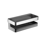 Полка в ванную квадратная Keuco Collection Moll 12758010001 1-ярусная 11х24см хром/чёрный