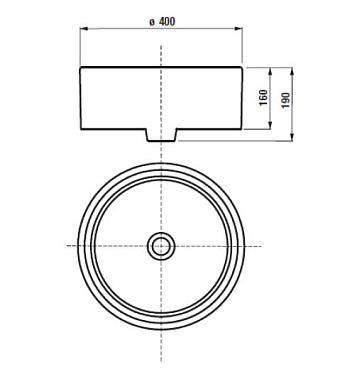 Раковина накладная ROCA MILA 732700C000 40х40см