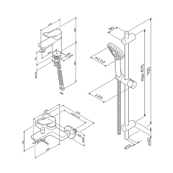 Набор смесителей AM-PM X-Joy F42985A00 чёрный