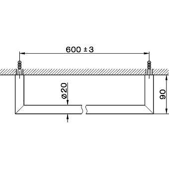 Полотенцедержатель Cisal System SY09010221 хром 60см