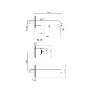 Внешняя часть смесителя KERAMA MARAZZI 71028EKM.21.018