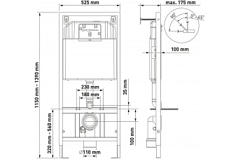 Инсталляция с унитазом BERGES 42449