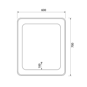 Зеркало IDDIS Esper ESP6000i98 70х60см с подсветкой