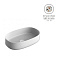 Раковина накладная ArtCeram Cognac COL003 89 00 55х35см