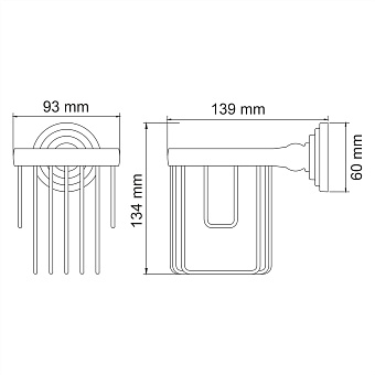 Держатель освежителя WASSERKRAFT Ammer K-7000 K-7045 хром