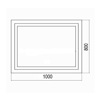 Зеркало Azario Ливия LED-00002253 80х100см с подсветкой