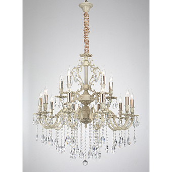 Люстра подвесная Lucia Tucci BARLETTA 1730.15 cream white 900Вт 15 лампочек E14