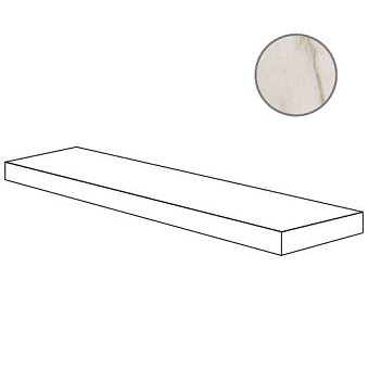 Плитка для ступеней ABK Sensi Signoria PF60009142 Angolare Top Dx Vena Oro Luxугловая правая 120х32см 0,384кв.м. полированная