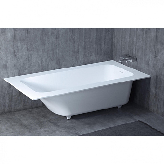 Ванна каменная SALINI ORLANDO 102124M S-Stone матовая 190х100см встраиваемая