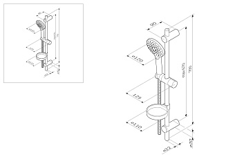 Душевой гарнитур AM-PM Like F0180064 хром