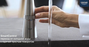 Смеситель для кухни GROHE Essence 31615A00 традиционный излив тёмный графит глянец