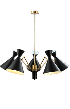 Люстра подвесная CRYSTAL LUX JOVEN JOVEN SP5 GOLD/BLACK 300Вт 5 лампочек E27