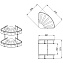 Полка в ванную угловая Azario AZ-836-2 2-ярусная 22,5х31,5см хром