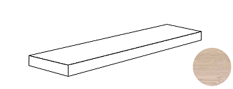 Плитка для ступеней ABK Poetry Wood PF60010353 Angolare Sx Ecru Nat R 120х32см 0,384кв.м. матовая