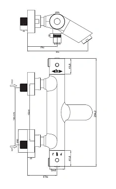 Смеситель для ванны ESKO Mikros T3054 хром