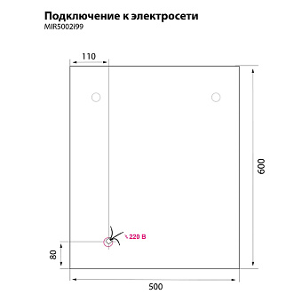 Шкаф зеркальный IDDIS New Mirro NMIR502i99 17х50х60см с подсветкой