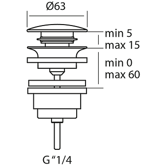 Донный клапан Cisal ZA001621D1