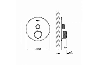 Смеситель для душа GROHE Grohtherm SmartControl 29118AL0 сталь