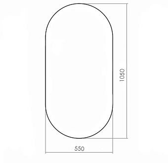 Зеркало Azario Viva LED-00002549 105х55см с подсветкой