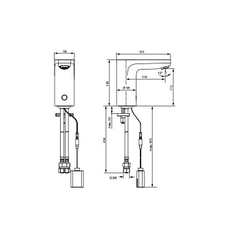 Смеситель для раковины IDEAL STANDARD CERAPLUS A6143AA хром