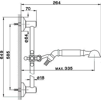 Душевой комплект Cisal Shower AR00311227 бронза
