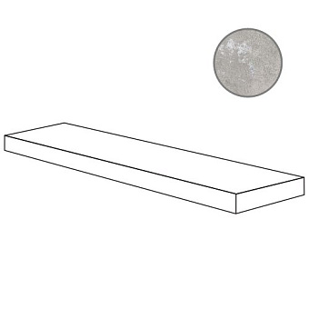 Плитка для ступеней ABK Ghost PF60004799 Angolare Top Dx Grey Ret 120х32см 0,384кв.м. матовая
