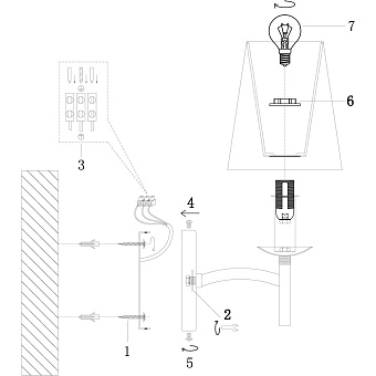 Светильник настенный Maytoni Krona MOD076WL-01N 40Вт E14