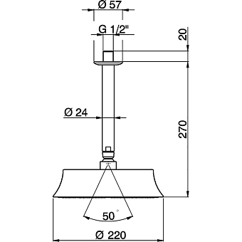 Верхний душ Cisal Shower DS01328024 золото