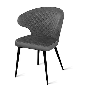 Кухонный стул AERO 54х55х81см велюр/сталь Dark Grey