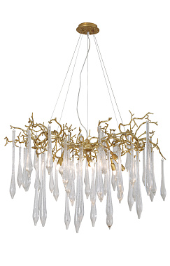 Люстра подвесная CRYSTAL LUX REINA REINA SP8 D1000 GOLD PEARL 480Вт 8 лампочек E14