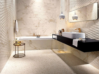 Настенная плитка FAP CERAMICHE Roma fLSY Fold Calacatta 75х25см 0,938кв.м. матовая
