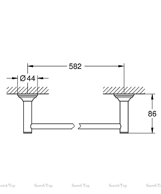 Полотенцедержатель GROHE Euphoria Cube System 40653001 хром 58,2см