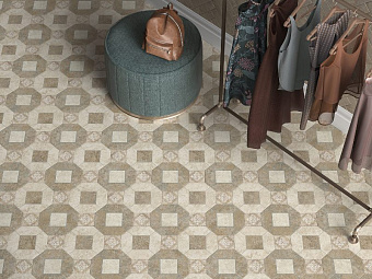 Матовый керамогранит KERAMA MARAZZI Брюссель SG244400N бежевый темный матовый 24х24см 1,09кв.м.