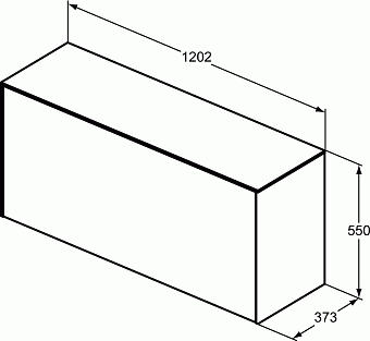 Тумба под раковину подвесная IDEAL STANDARD CONCA T4320Y3 37,3х120х55см