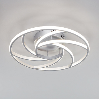 Светильник потолочный Eurosvet INDIO 90207/1 серебро 100Вт LED