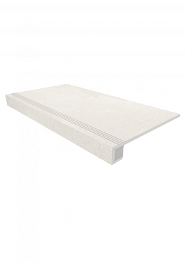 Плитка для ступеней ESTIMA Terra Set/Steptrade/TE00_NS/33x120/S1/Riser/TE00_NS/14,5 White 120х33смкв.м. неполированная