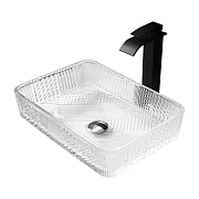 Раковина накладная Abber GLAS AK2312 46х33см