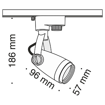Трековый светильник Maytoni Track lamps TR001-1-GU10-W 50Вт GU10 белый для однофазного трека