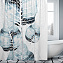 Шторка для ванной WASSERKRAFT Glan 180х180см зелёный/чёрный