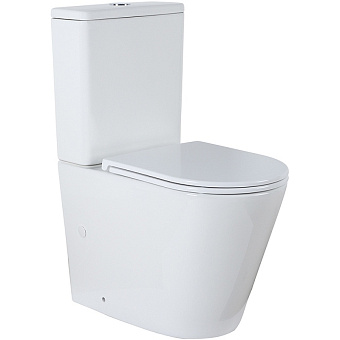 Унитаз напольный Azario Vetro AZ-2149 безободковый с микролифтом