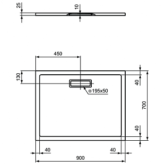 Душевой поддон IDEAL STANDARD ULTRAFLAT NEW T4474V1 70х90см