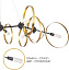 Люстра подвесная CRYSTAL LUX ARMONICA ARMONICA SP8 BLACK/BRASS V2 64Вт 8 лампочек G9/LED