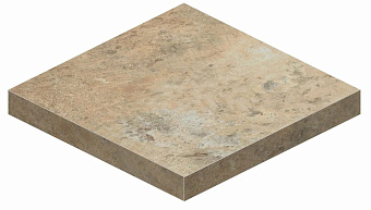 Плитка для ступеней Atlas Concord Италия Aix A0TK Beige Scalino Ang 37,5х37,5см 0,141кв.м. неполированная