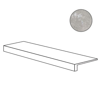 Плитка для ступеней ABK Ghost PF60004789 Gradino Top Grey Ret 120х32см 0,384кв.м. матовая