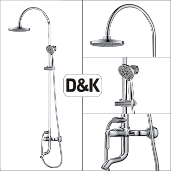 Душевая система D&K Rhein.Ambrosius DA1343701C11 хром