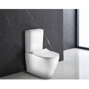 Унитаз напольный Azario Maro AZ-2154 безободковый с микролифтом