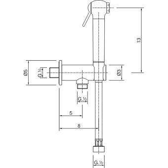 Гигиенический душ Cisal Shower SC00791024 золото
