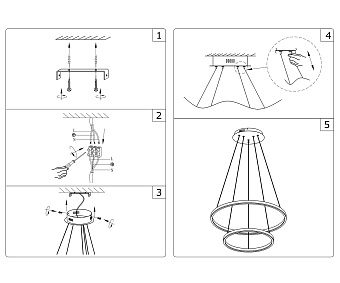 Люстра подвесная KINK Light Тор 08219,19A(4000K) 56Вт 2 лампочек LED