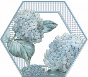 Декор KERAMA MARAZZI Аньет HGD\A301\24001 синий 20х23,1см 0,046кв.м.